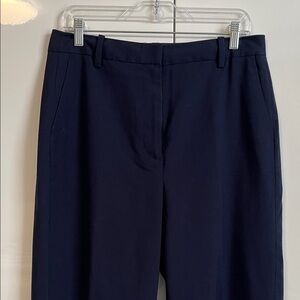 FRANK & OAK NWOT Classic Navy High Rise Lined Wool Blend Trouser Pants, Size 12